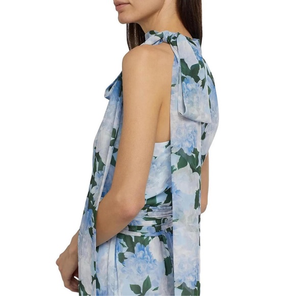 Sachin & Babi Kayla Floral Halterneck Gown Blue - Picture 4 of 9